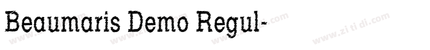 Beaumaris Demo Regul字体转换
